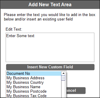 Accounting Software screenshot add custom field 4