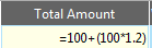 Accounting Software screenshot amount formulae