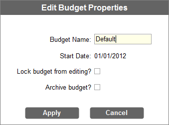 Accounting Software screenshot budgeting forecasting