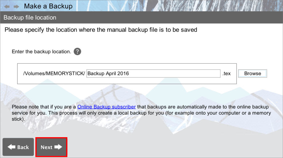 Accounting Software screenshot business make backup mac 4