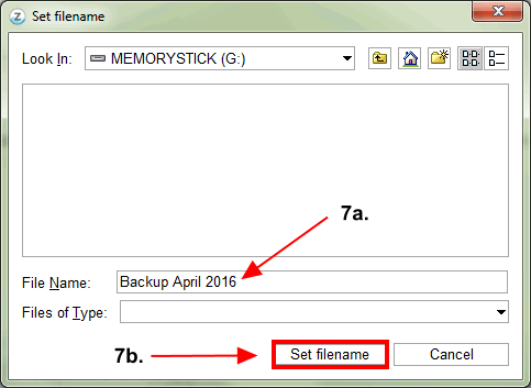 Accounting Software screenshot business make backup