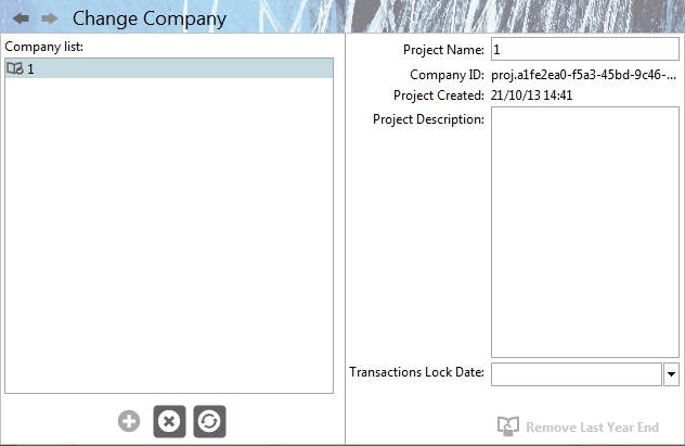 Accounting Software screenshot change company