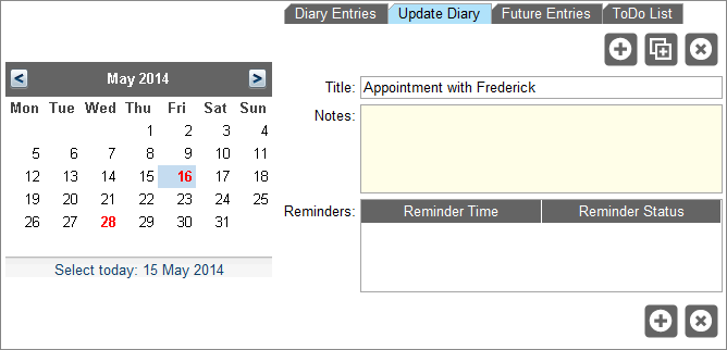 Accounting Software screenshot desk diary 2