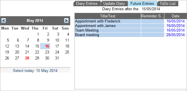 Accounting Software screenshot desk diary 5