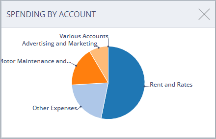 Accounting Software screenshot income dashlet thumbnail