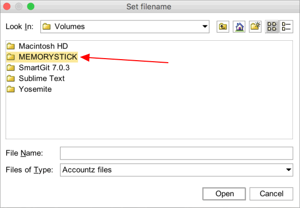 Accounting Software screenshot mac memorystick 2