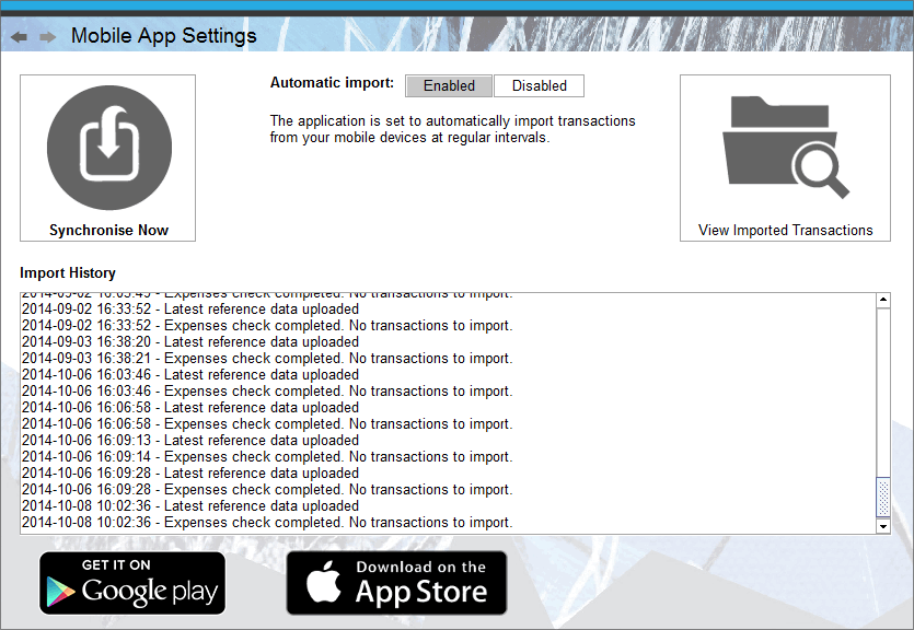 Accounting Software screenshot mobile app settings