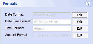 Accounting Software screenshot property formats