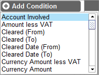 Accounting Software view filter add condition