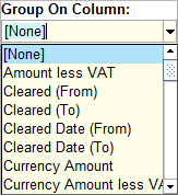 Accounting Software view filter group on column