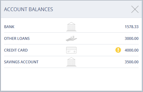 Accounting Software Screenshot balances dashlet thumbnail
