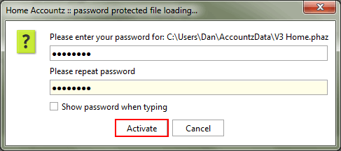 Accounting Software home accounting password protection 4