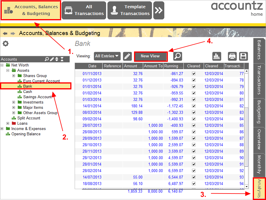 Accounting Software screenshot create report consolidated balances 1