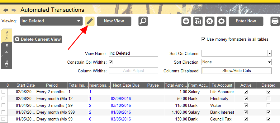 Accounting Software screenshot auto transactions created deleted view 6