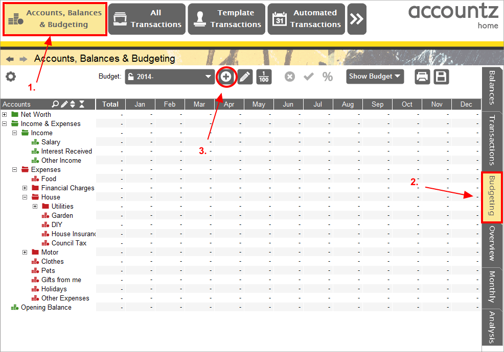 Accounting Software screenshot categorised report 1