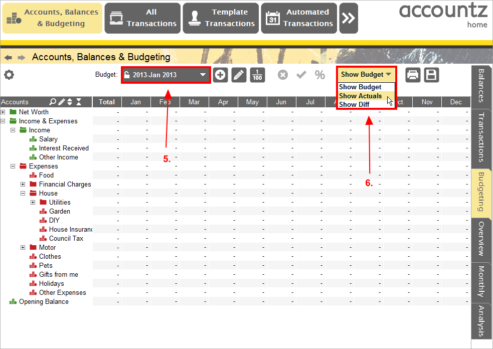 Accounting Software screenshot categorised report 3