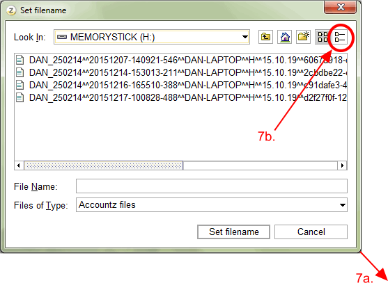 Accounting Software screenshot memorystick 2