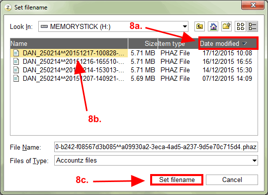 Accounting Software screenshot memorystick 3