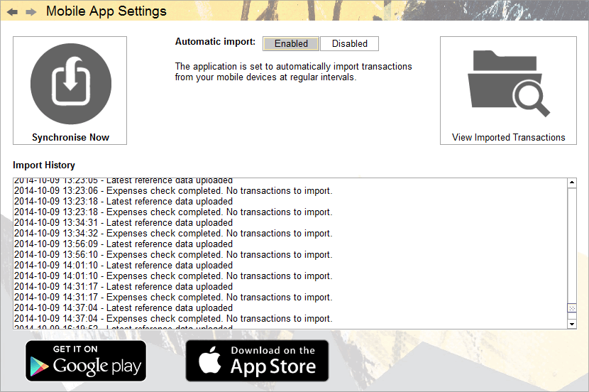Accounting Software screenshot mobile app settings