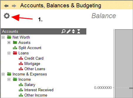 Accounting Software screenshot mortgage transactions 2