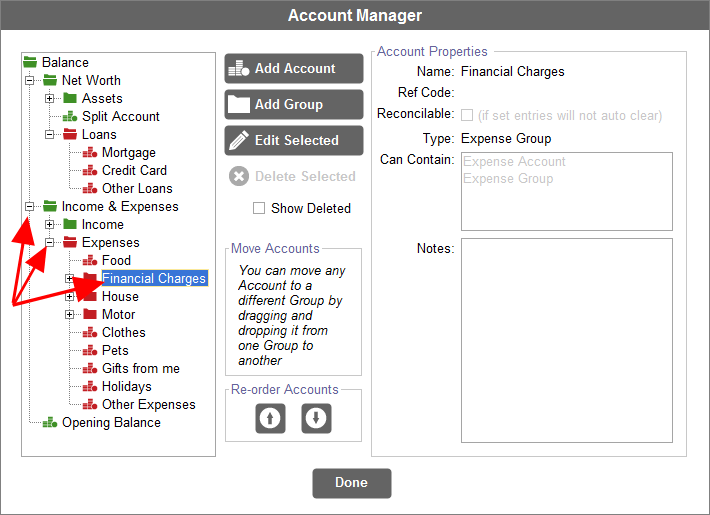 Accounting Software screenshot mortgage transactions 23