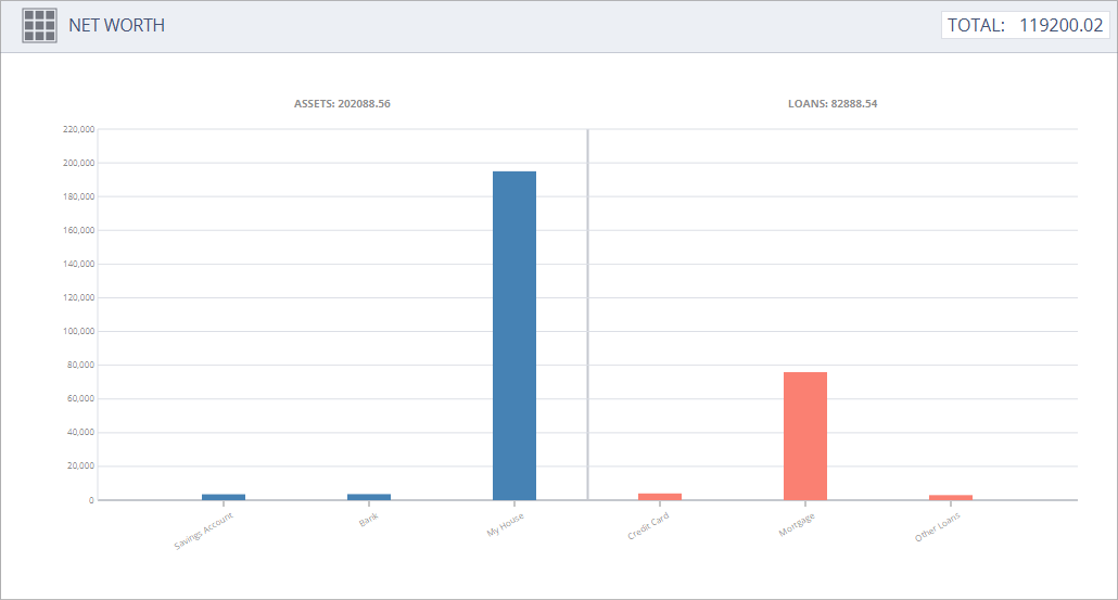 Accounting Software screenshot networth