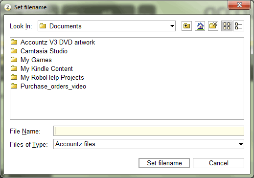 Accounting Software screenshot restore file 4