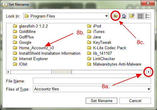 Accounting Software screenshot restore file 7