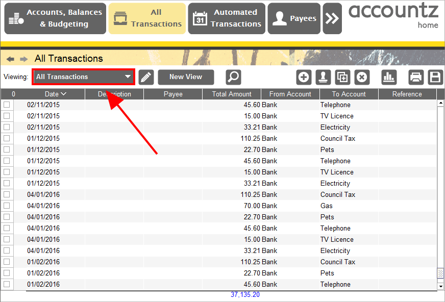 Accounting Software screenshot views