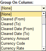 Accounting Software view filter group on column
