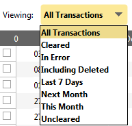 Accounting Software view selecting